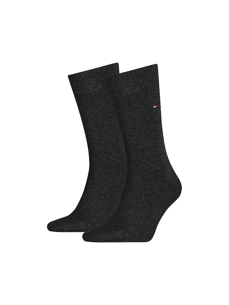 TOMMY HILFIGER Socken 2er-Pkg. anthracite mela grau | 39-42